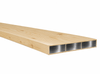Hliníkový profil 250x20x2 R0,5 s priečkou - imitácia dreva