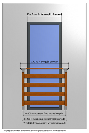 Francúzske zábradlie Fender RAL - kompletne lakované
